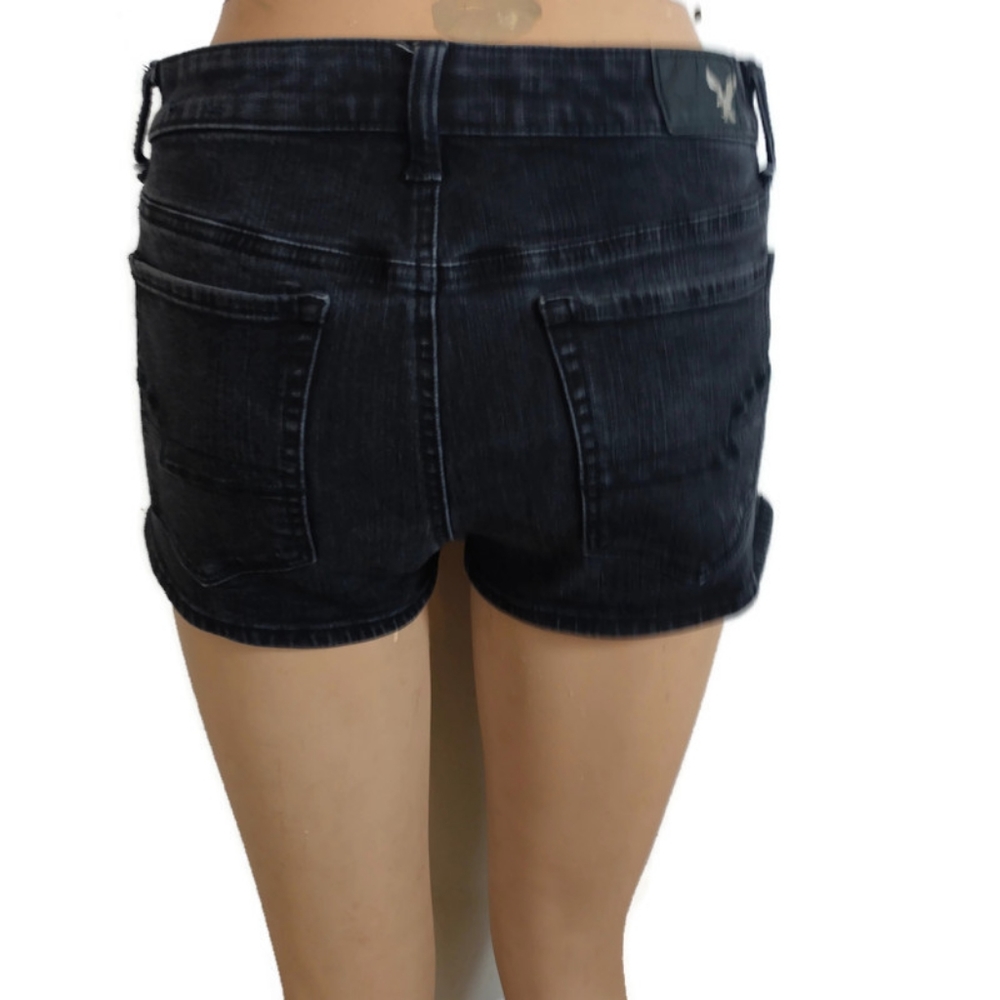 AEO Black Hi Rise Shortie 360 Degree Stretch - Picture 4 of 7